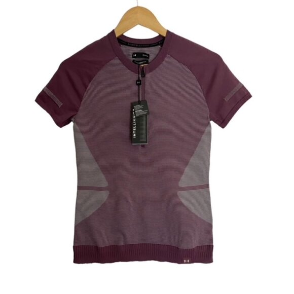 NWT Under Armour Intelliknit 1/4 Zip Short Sleeve Top Small - Picture 2 of 8